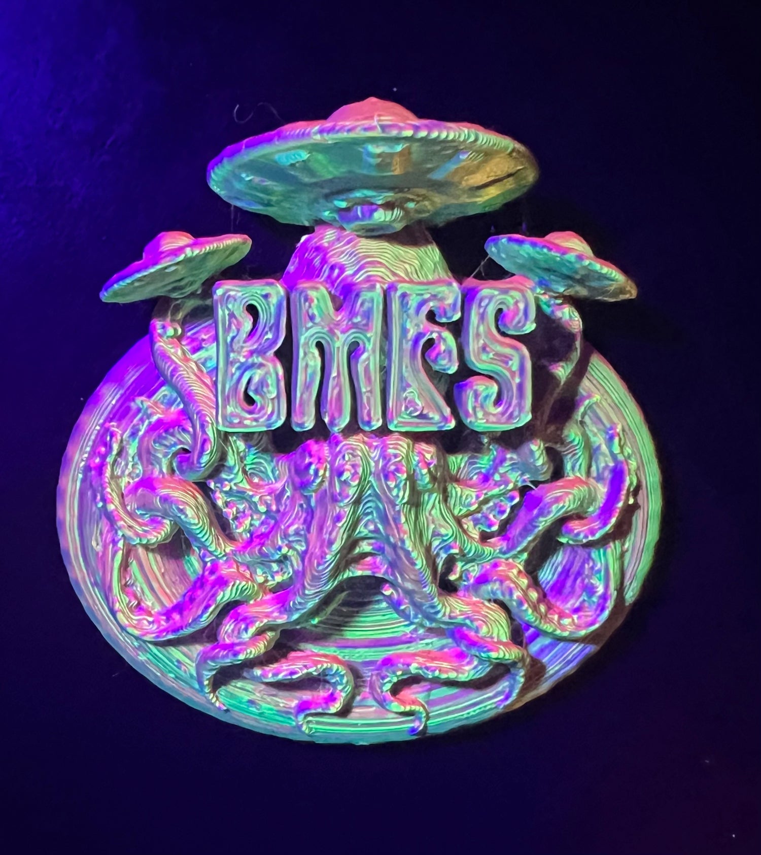 3D Printed BMFS Billy Strings Octopus Rainbow Necklace