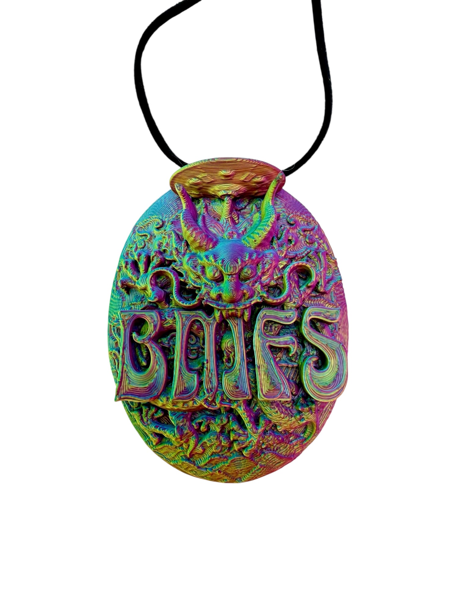 BMFS Billy Strings Rainbow 3D Printed Dragon UFO Necklace