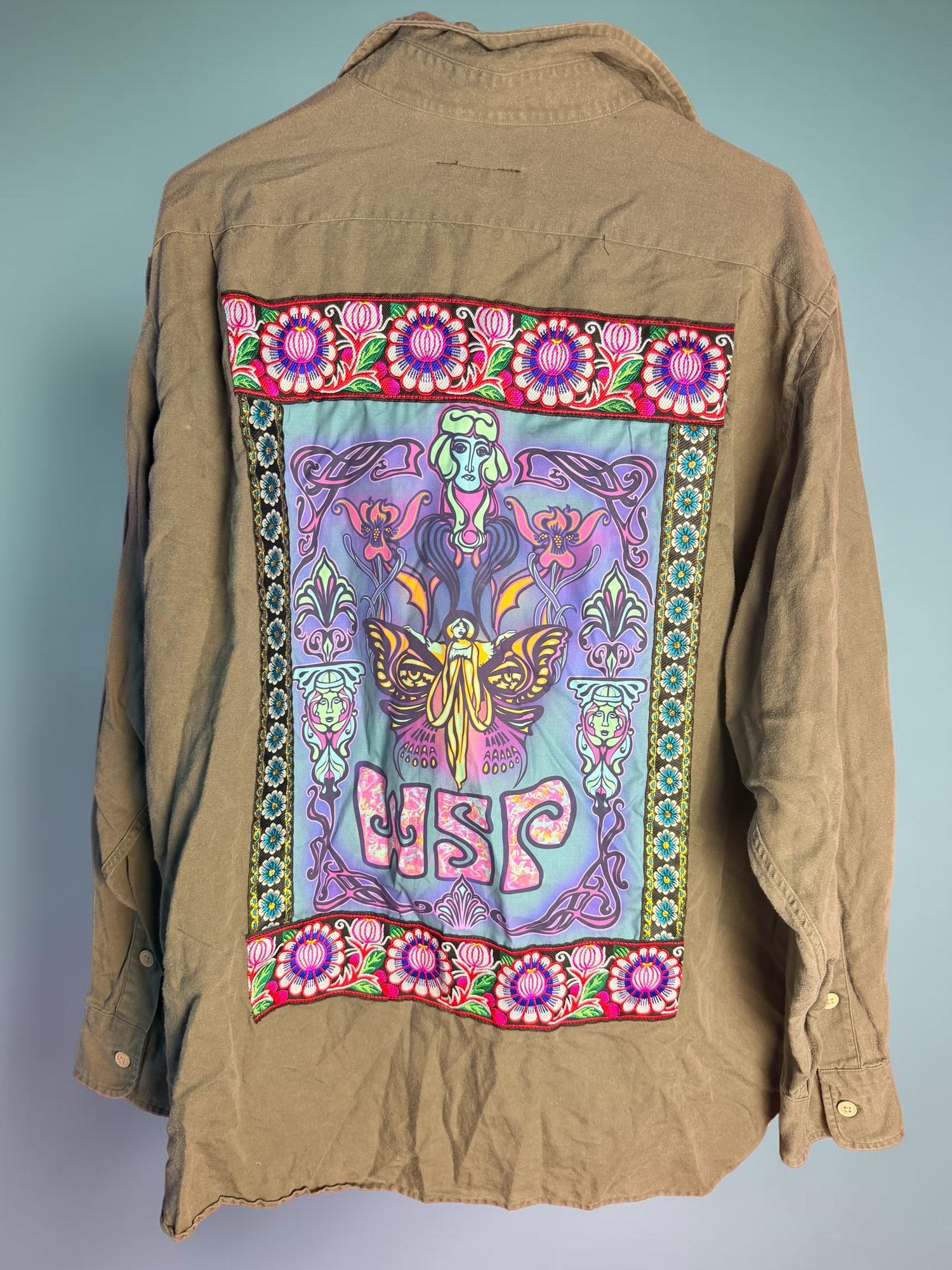 Men’s Button Up Widespread Panic Shirt Size XL