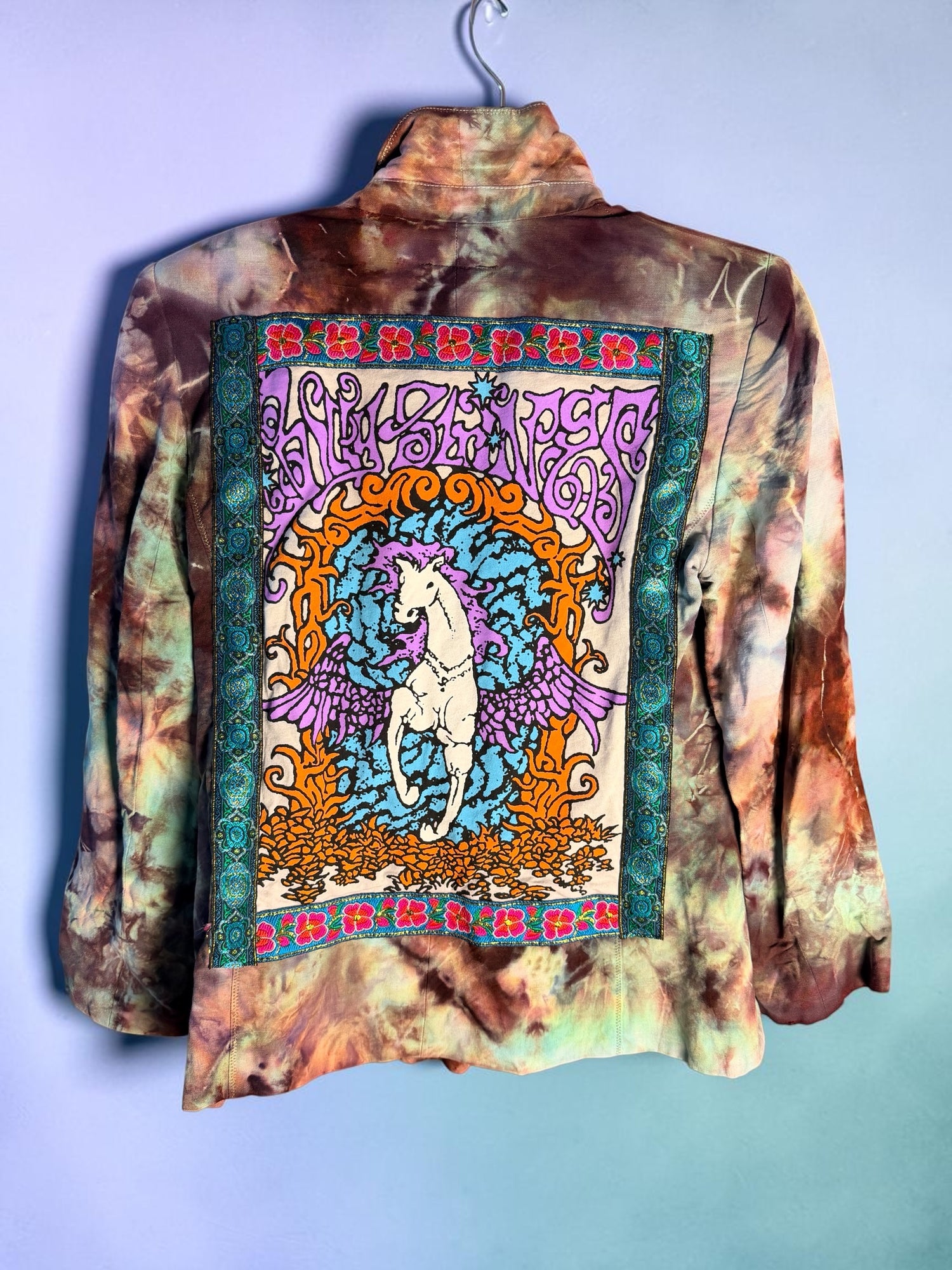 Upcycled Billy Strings BMFS Tiedye Blazer Women’s Size 6 Petite (Small)