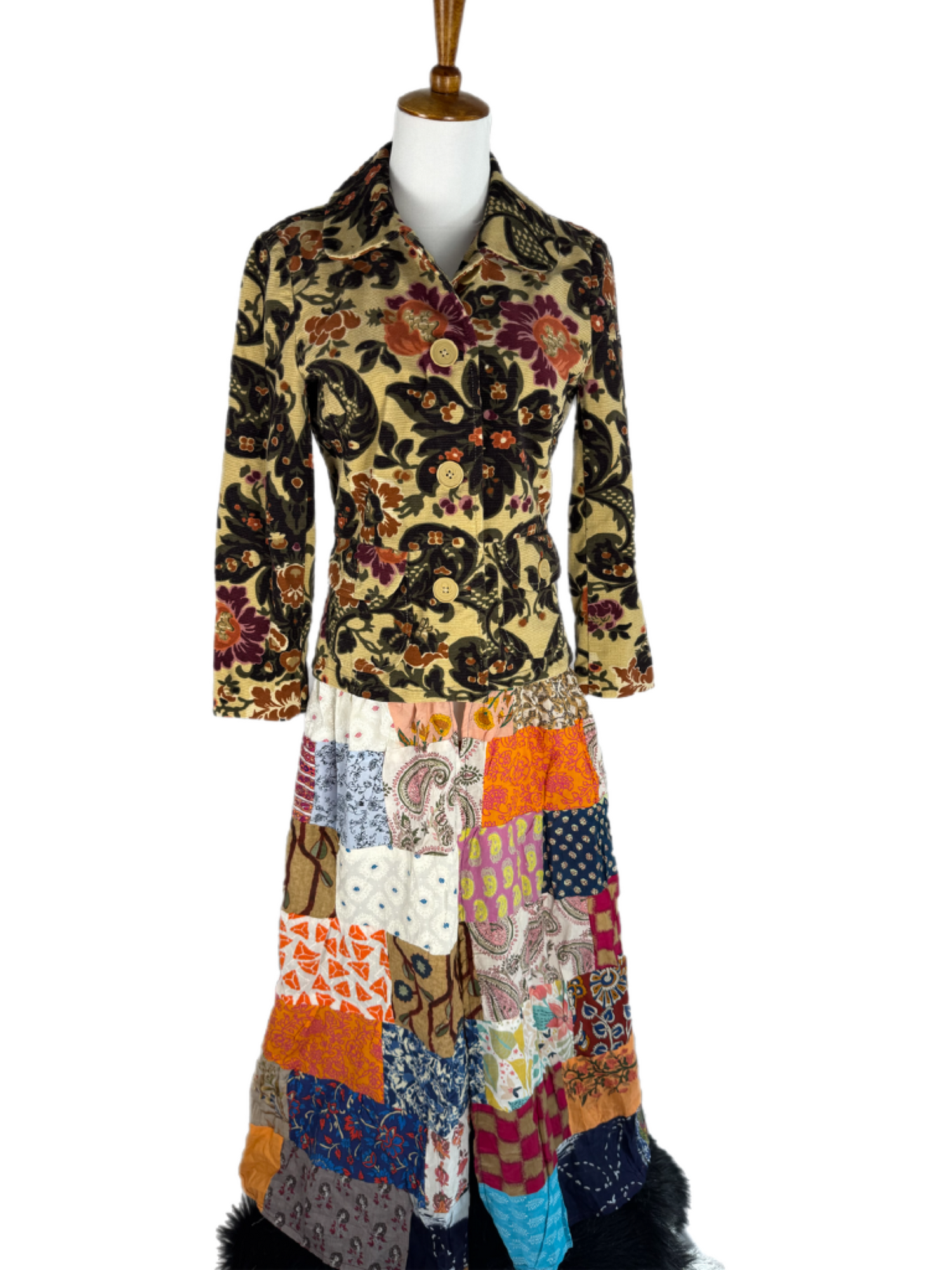 One of a Kind Sequin Eye Patchwork Jacket Size Women's 2 (Small)
