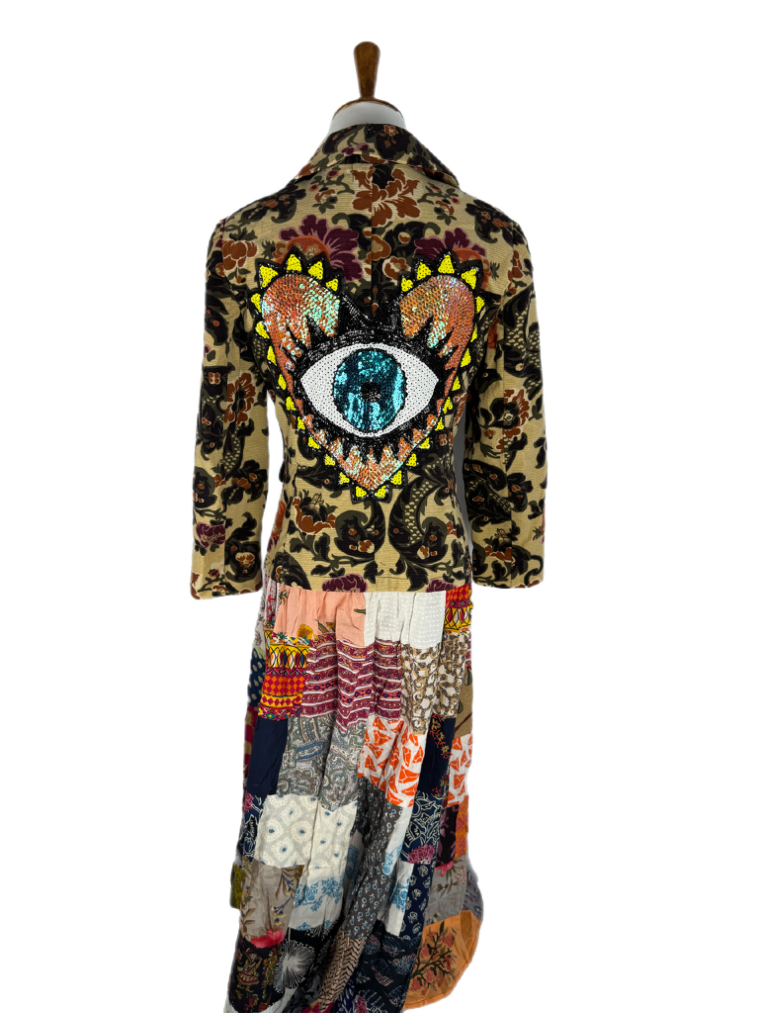 One of a Kind Sequin Eye Patchwork Jacket Size Women's 2 (Small)