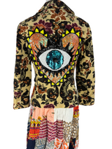 One of a Kind Sequin Eye Patchwork Jacket Size Women's 2 (Small)