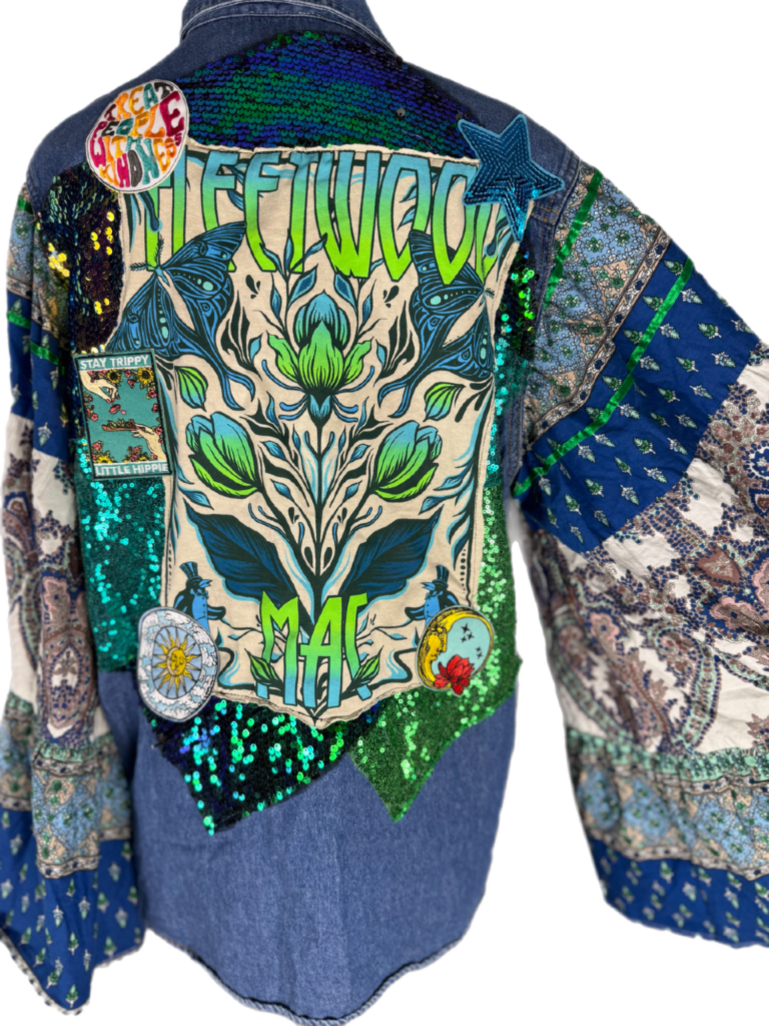 One of a kind Fleetwood Mac Top Bell Sleeves Women's Size XL