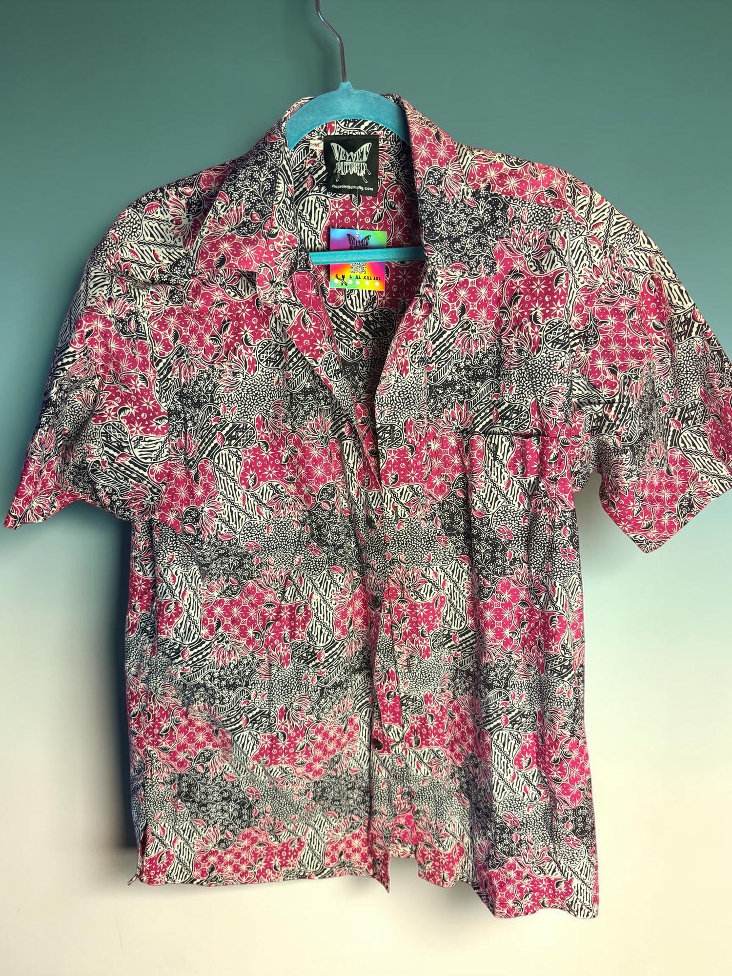 Men’s Billy Strings BMFS Upcycled Button Up Pattern Tshirt Size Medium