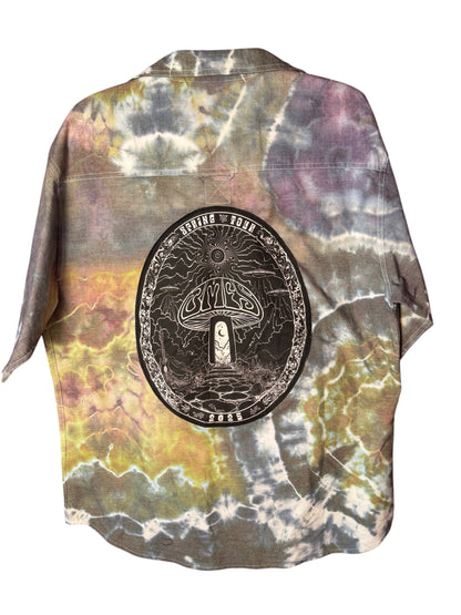 Men’s Tiedye BMFS Billy Strings Button Down Shirt Size Large