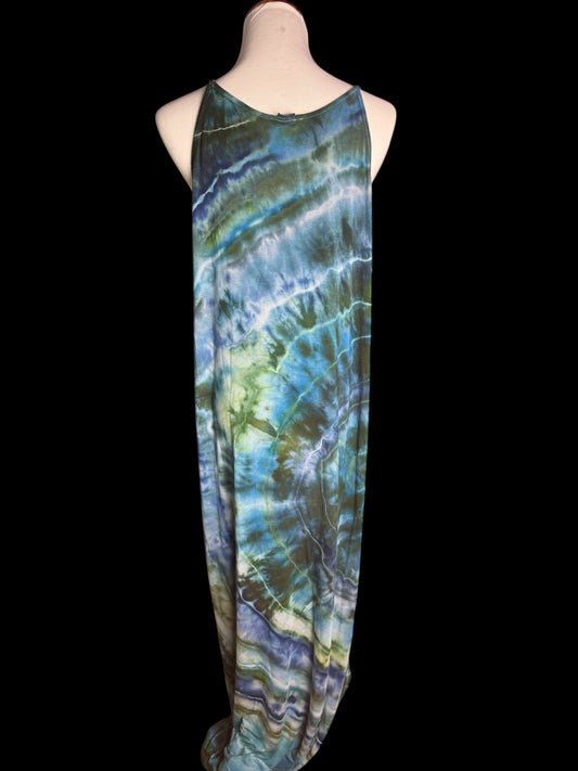 Plus Size Tiedye Maxi Dress (Available in 1X, 2X, 3X)