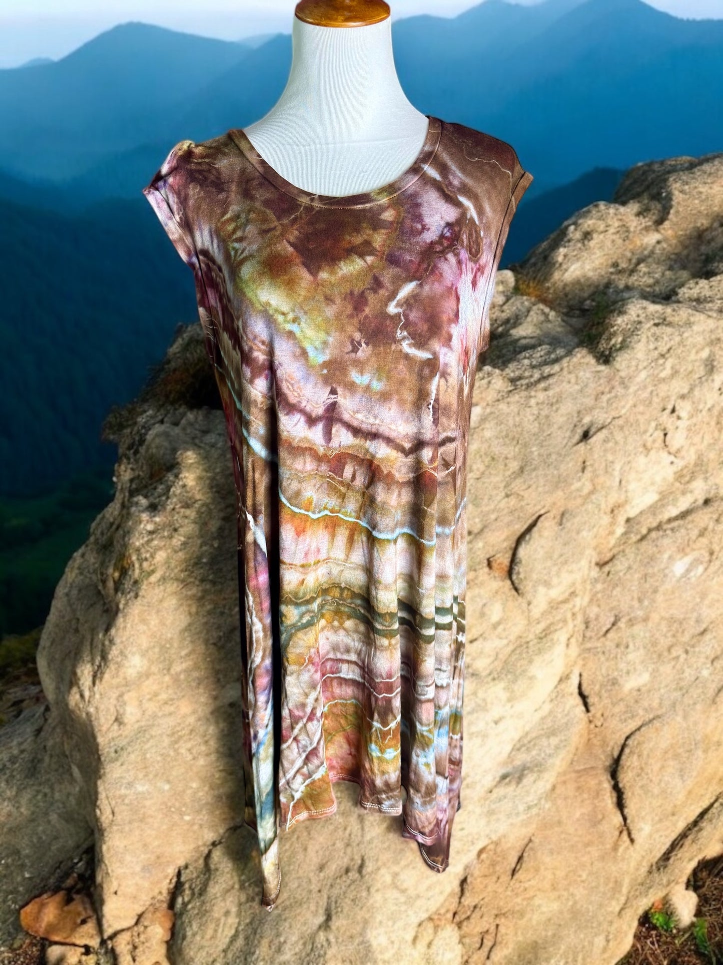 Geode Tiedye Plus size (1X) Tunic Dress/Shirt