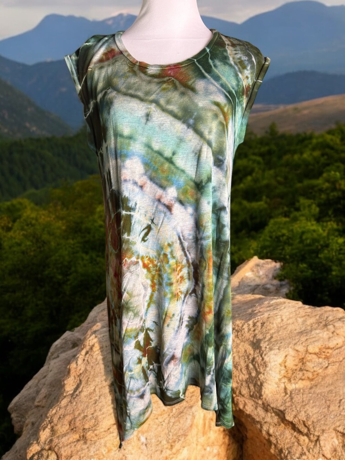 Geode Tiedye Plus Size (1X) Tunic Dress/Shirt