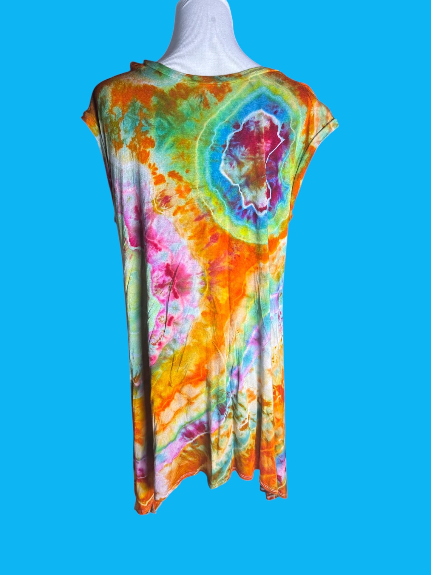 Sleeveless Geode Tiedye Plus Size 2X Dress