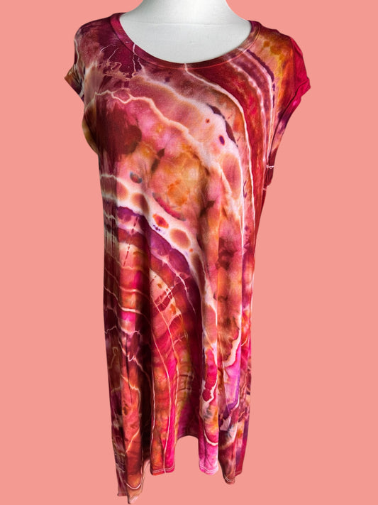 Sleeveless Geode Tiedye Tunic Dress Plus Size 2X