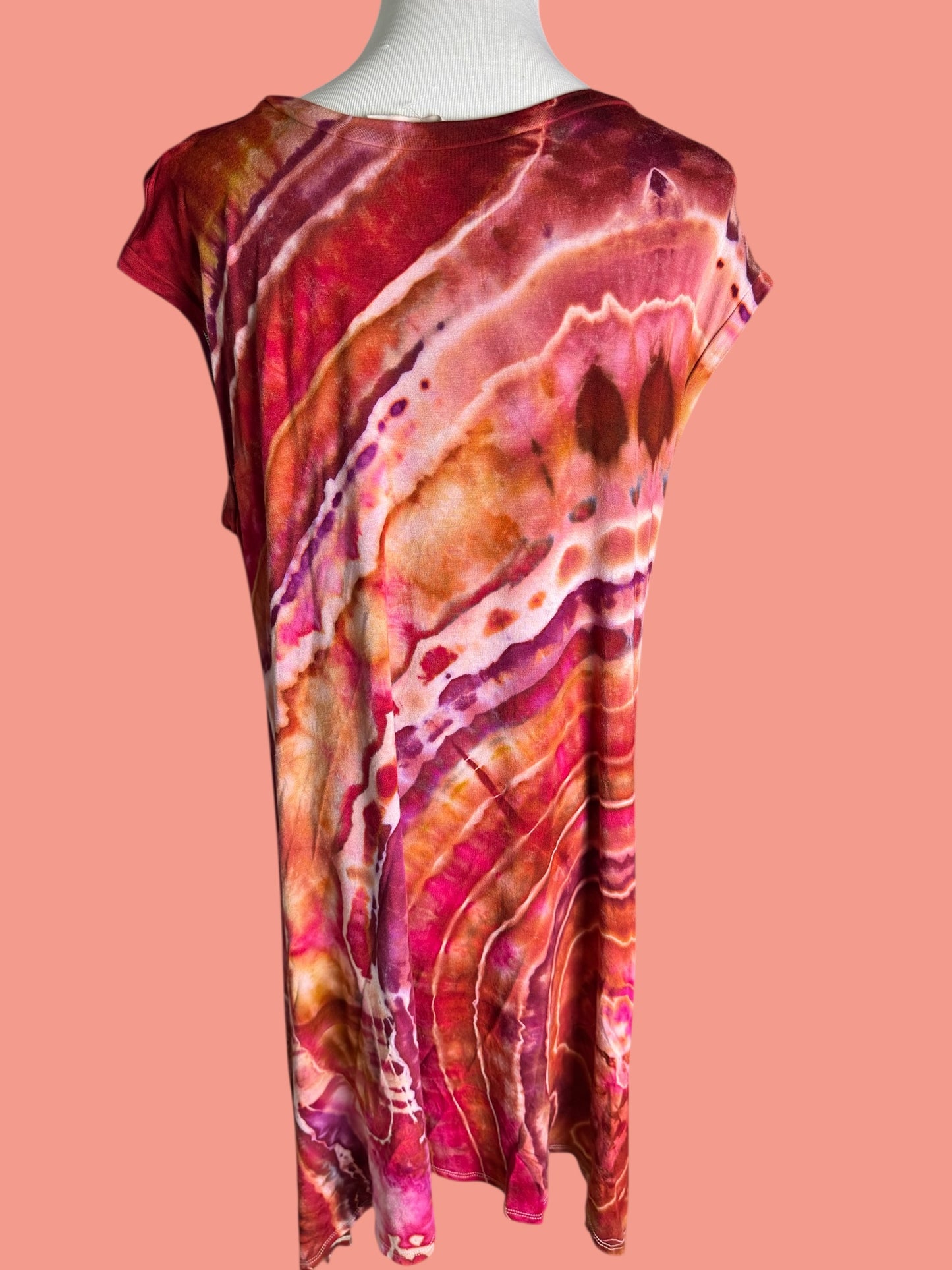 Sleeveless Geode Tiedye Tunic Dress Plus Size 2X