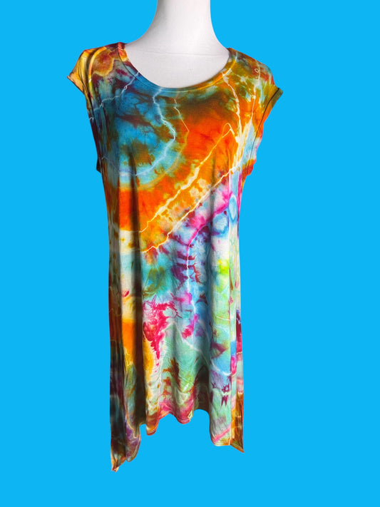 Sleeveless Geode Tiedye Plus Size Dress Size 1X