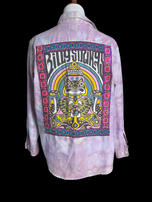 One of a kind Upcycled Billy Strings BMFS Long Sleeve Shirt Size 12Petite Women’s Medium/Large