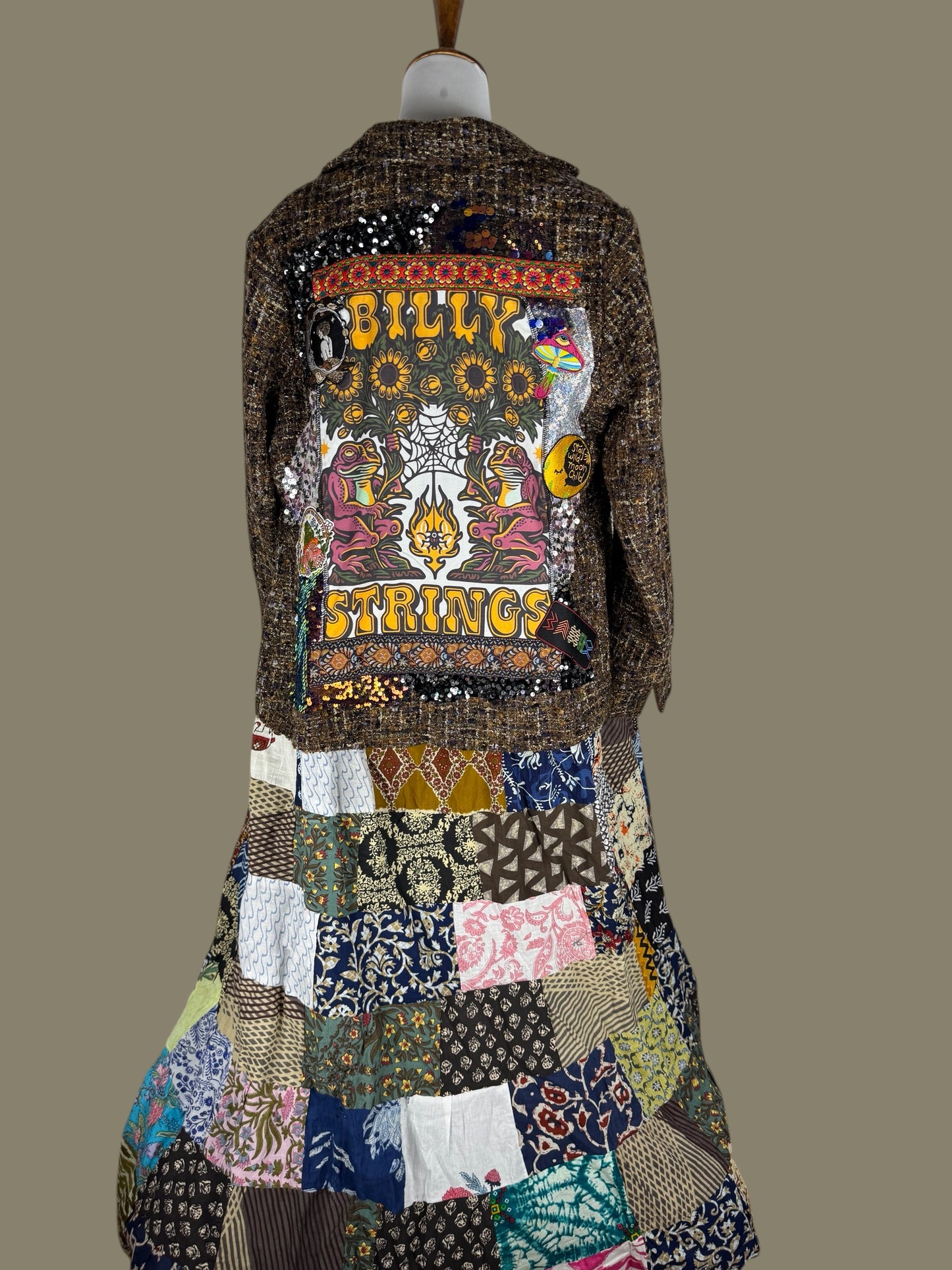 Women’s Patchwork Billy Strings BMFS Jacket Size 12 Large