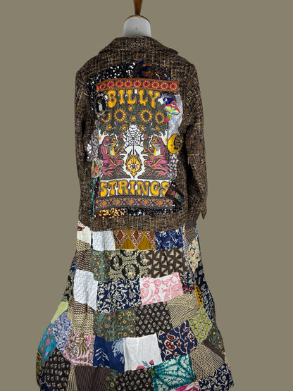 Women’s Patchwork Billy Strings BMFS Jacket Size 12 Large