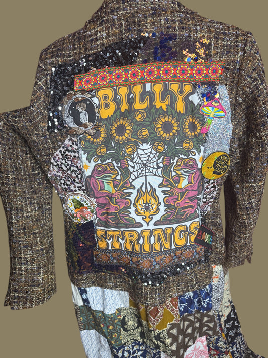 Women’s Patchwork Billy Strings BMFS Jacket Size 12 Large