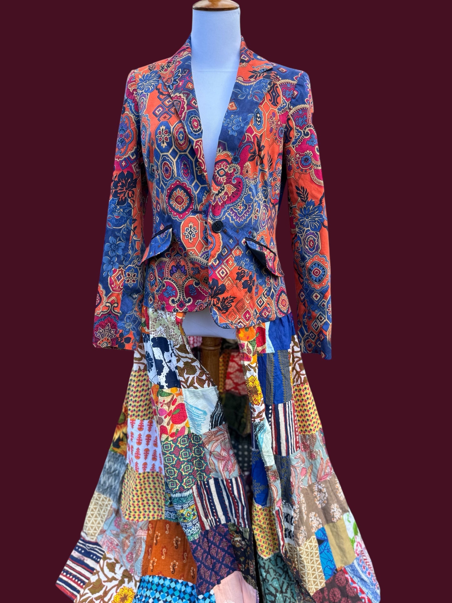 Billy Strings Upcycled Patchwork Jacket Women’s Size 4 Small