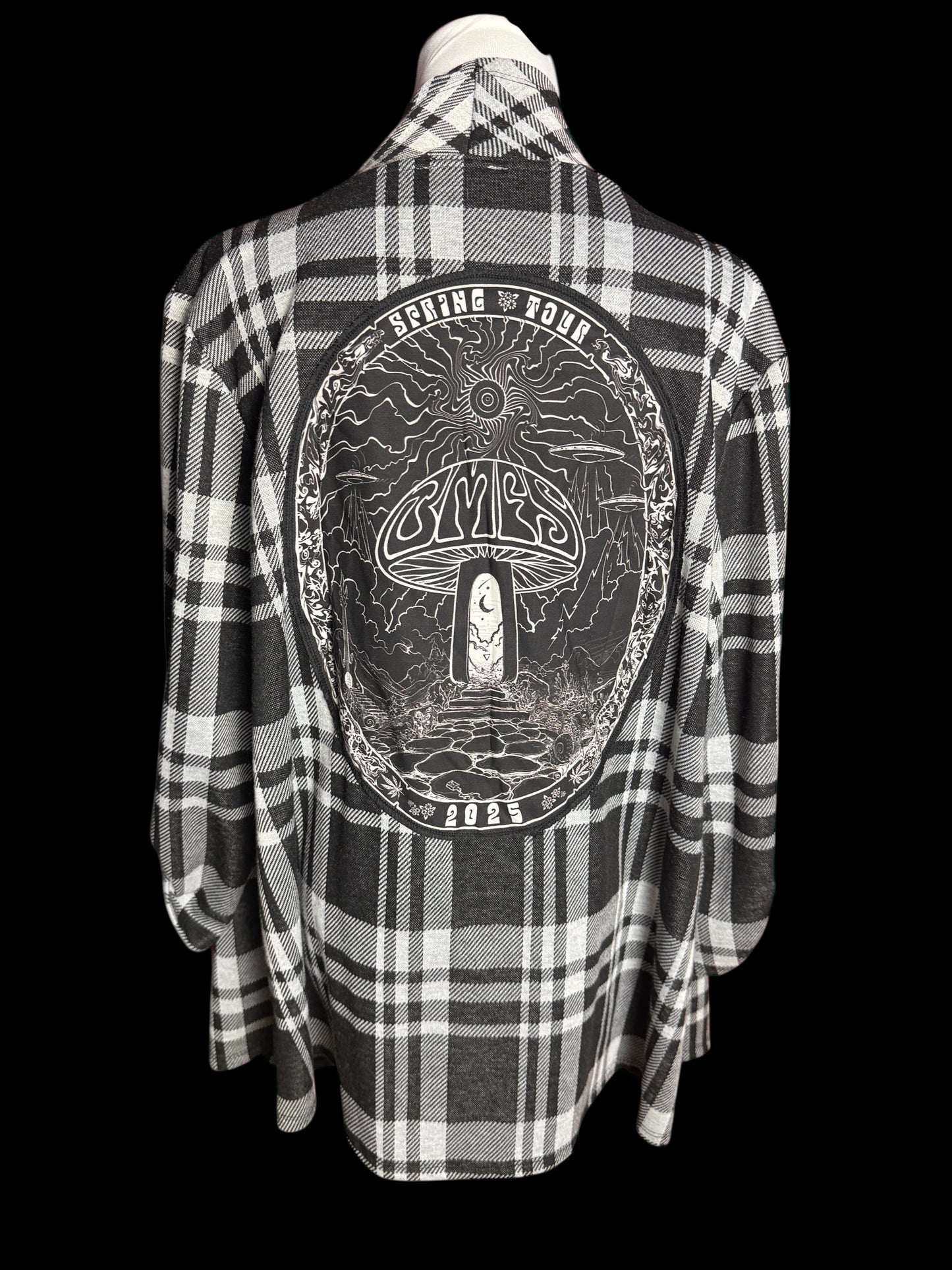 Women’s Plaid Billy Strings BMFS Shawl Vest Plus Size 3XL/4XL