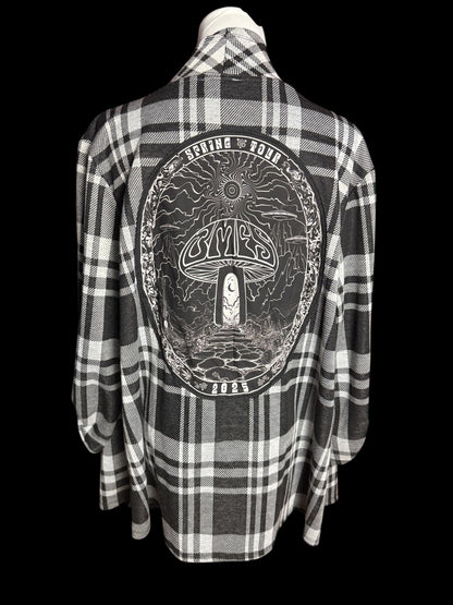 Women’s Plaid Billy Strings BMFS Shawl Vest Plus Size 3XL/4XL