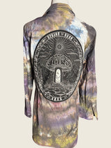 Women’s Billy Strings BMFS Upcycled Tiedye Button Up Shirt Size Small