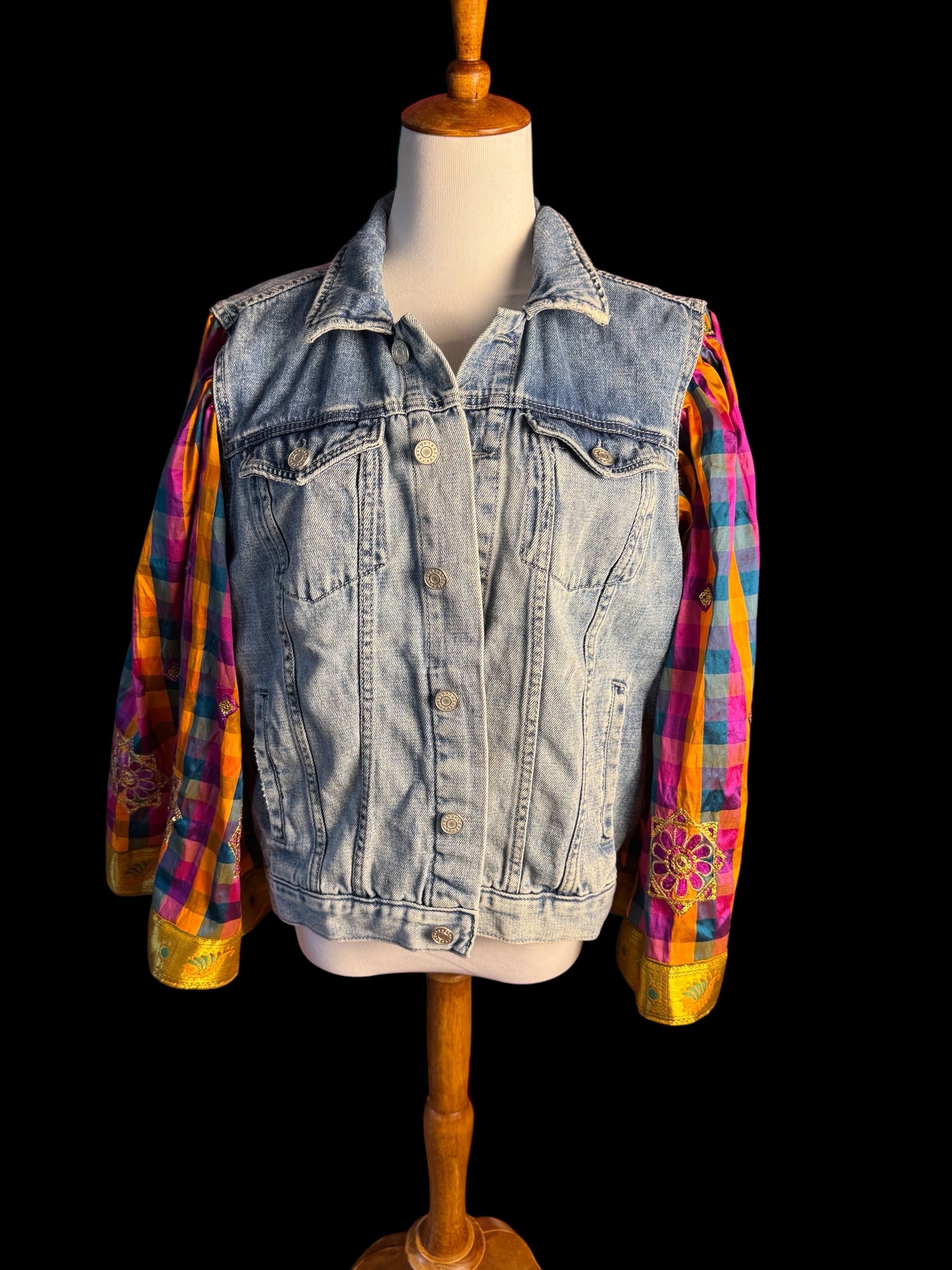 Phish Denim Patchwork Jacket Women’s Size Medium