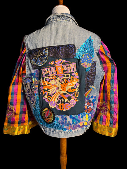 Phish Denim Patchwork Jacket Women’s Size Medium