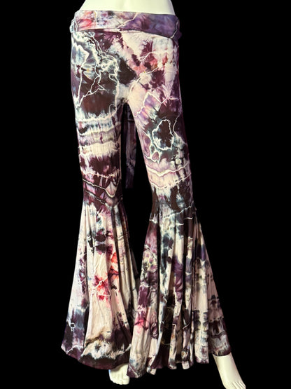 Two Piece Tiedye Halter + Bell Bottom Pants Women's Size Small