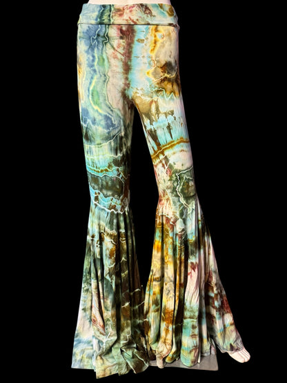 Two Piece Tiedye Halter + Bell Bottom Pants Set Women's Size XL